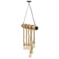 LAMPA WISZĄCA Z BAMBUSU I SZNURA 80X15X120 cm